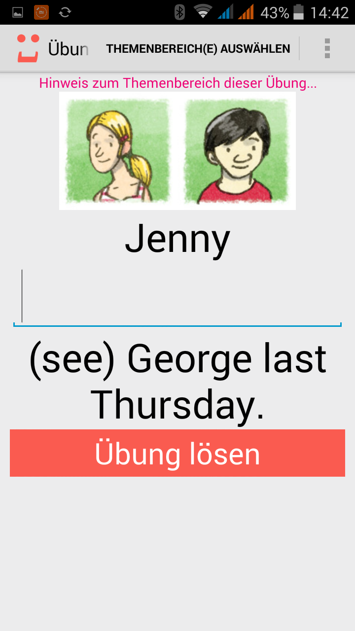 Screenshot der SPRACHLüCKE.com Android App